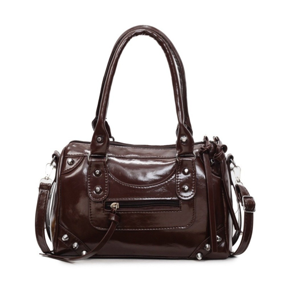 Top Handle Patent Bag - Sac à bandoulière en cuir verni