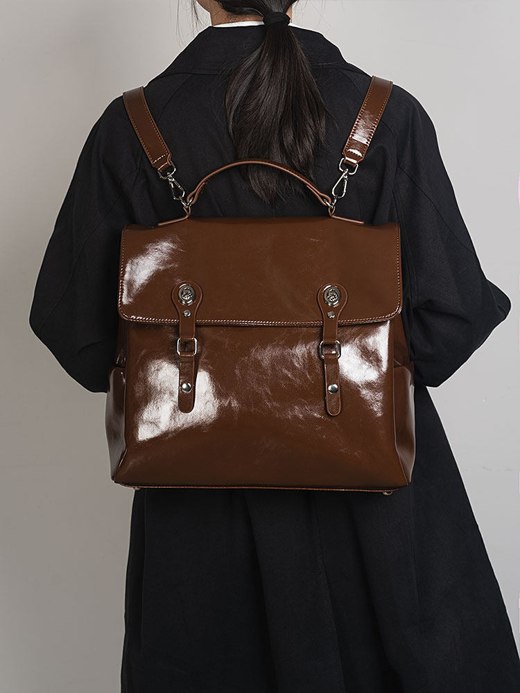 Top Handle Patent Bag - Nouveau Sac à Bandoulière Carré Tendance