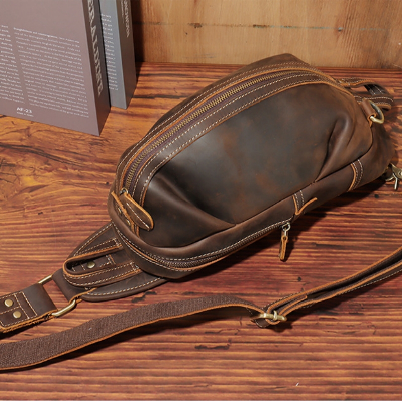 Luxury Bags Sling - Sac à bandoulière en cuir véritable
