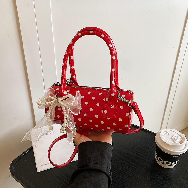 Sac à main mignon à pois pour  - Top Handle Patent Bag avis et prix