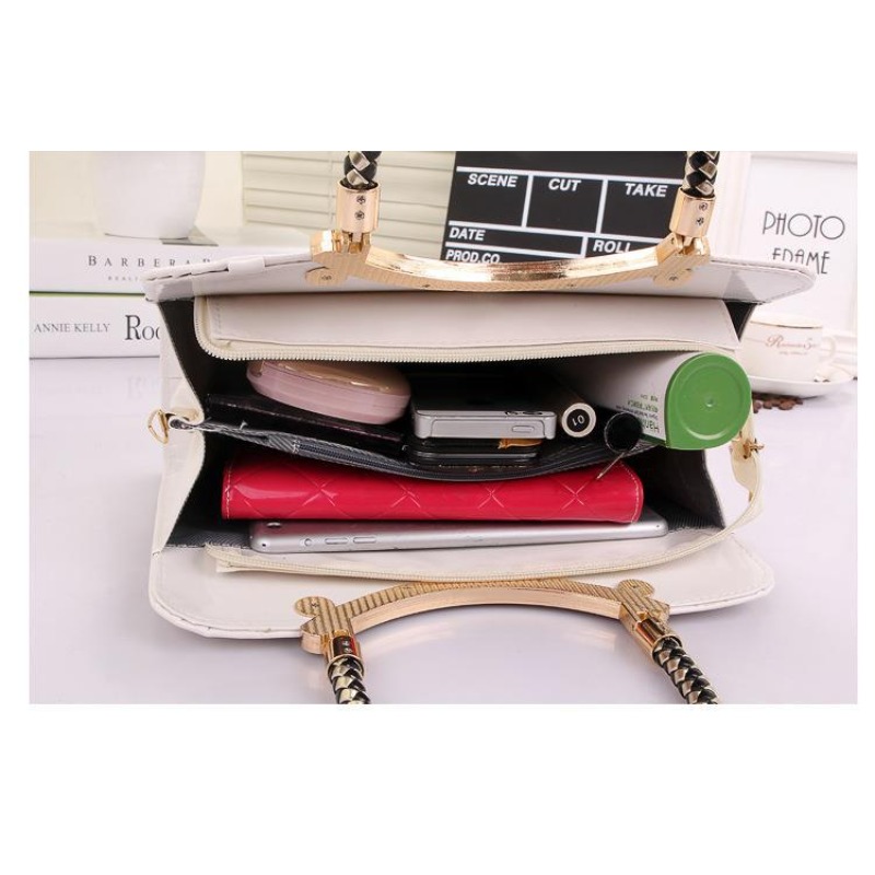Sacs à main élégants en cuir v - Top Handle Patent Bag avis et prix