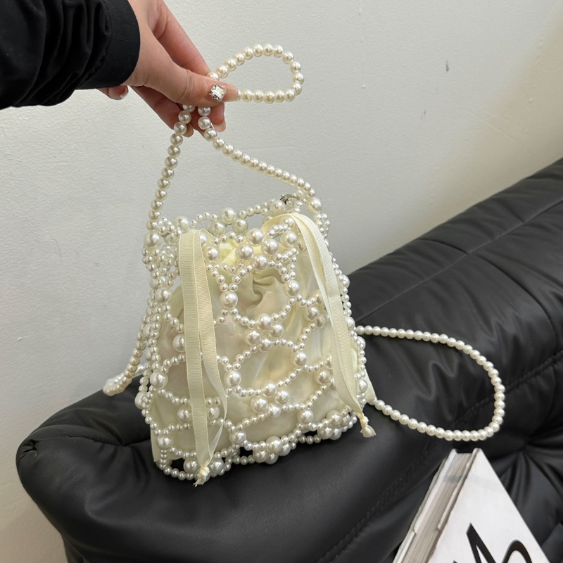 Sacs seau à perles blanches po - Luxury Bags On Sales avis et prix